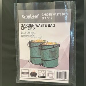OneLeaf Garden Waste Bag Set of 2 - Green